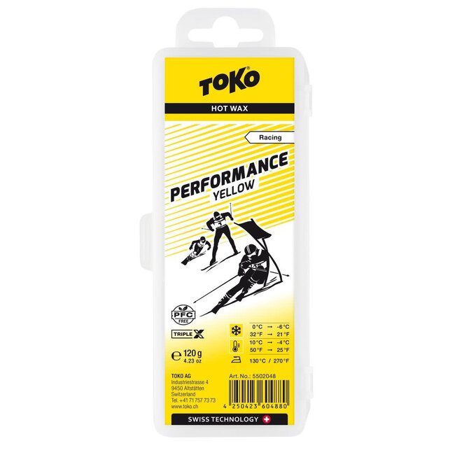 TOKO FART DE GLISSE PERFORMANCE JAUNE 120G