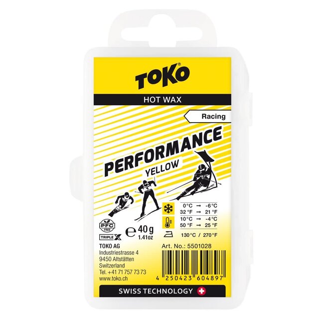 TOKO FART DE GLISSE PERFORMANCE JAUNE 40G
