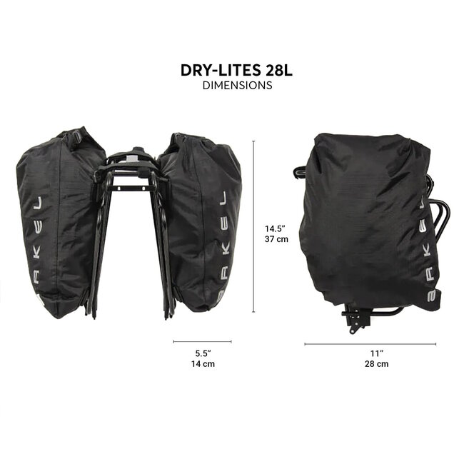 ARKEL Sacoches DRY-LITES noires 28L