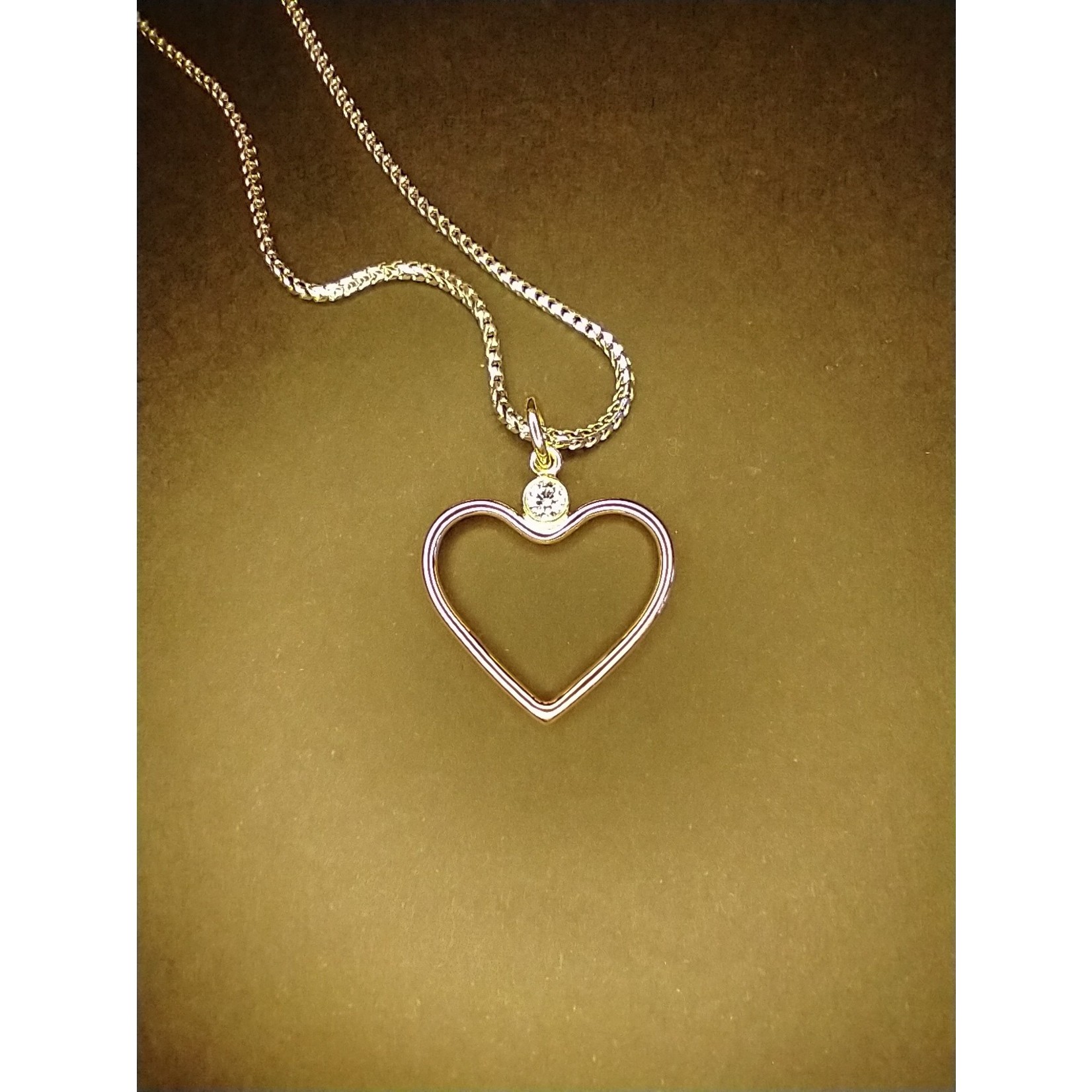 14k Heart with Diamond Pendant - MTM 