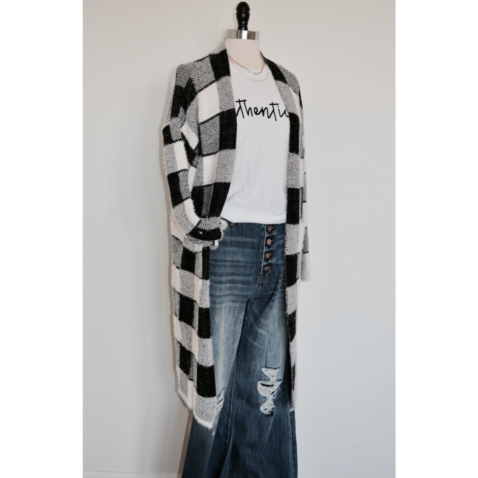 Plaid Duster Cardigan - Union Boutique NW