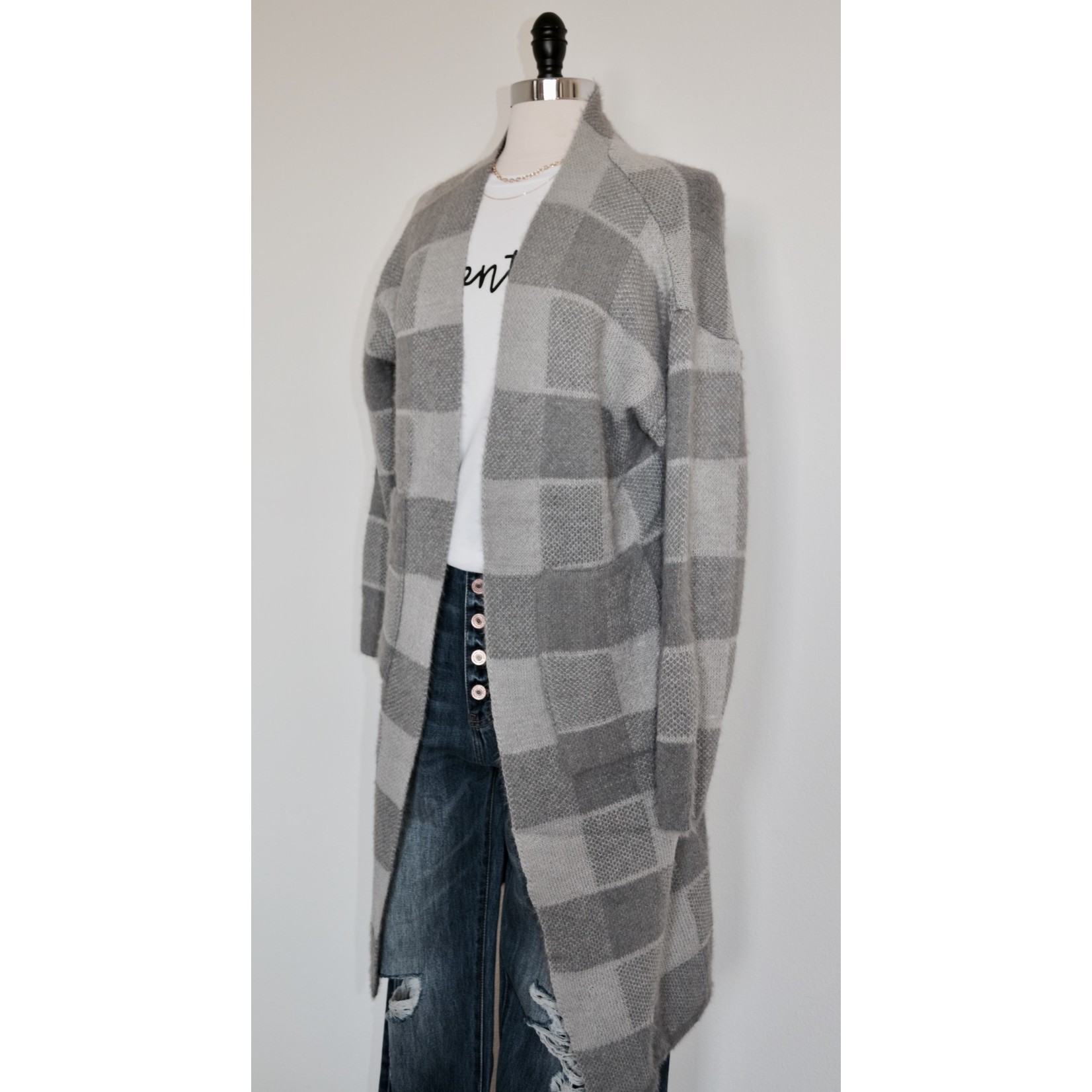 Plaid Duster Cardigan - Union Boutique NW