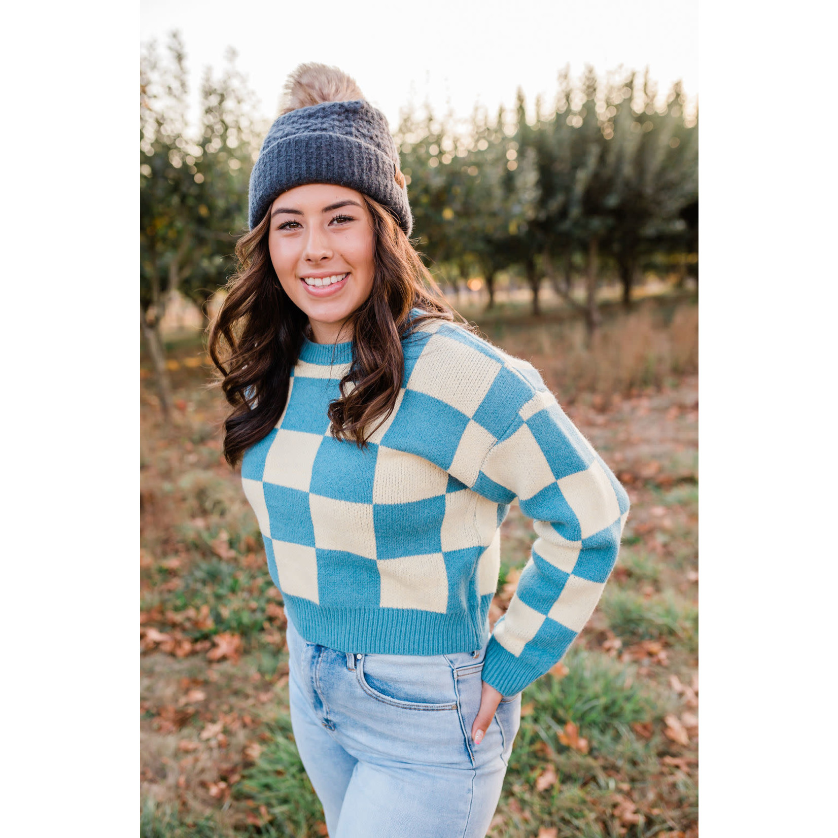 Listicle Checkers Sweater