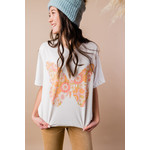 Golden Rose Co Retro Butterfly Graphic Tee