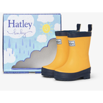 Hatley Yellow and Navy Matte Rain Boots