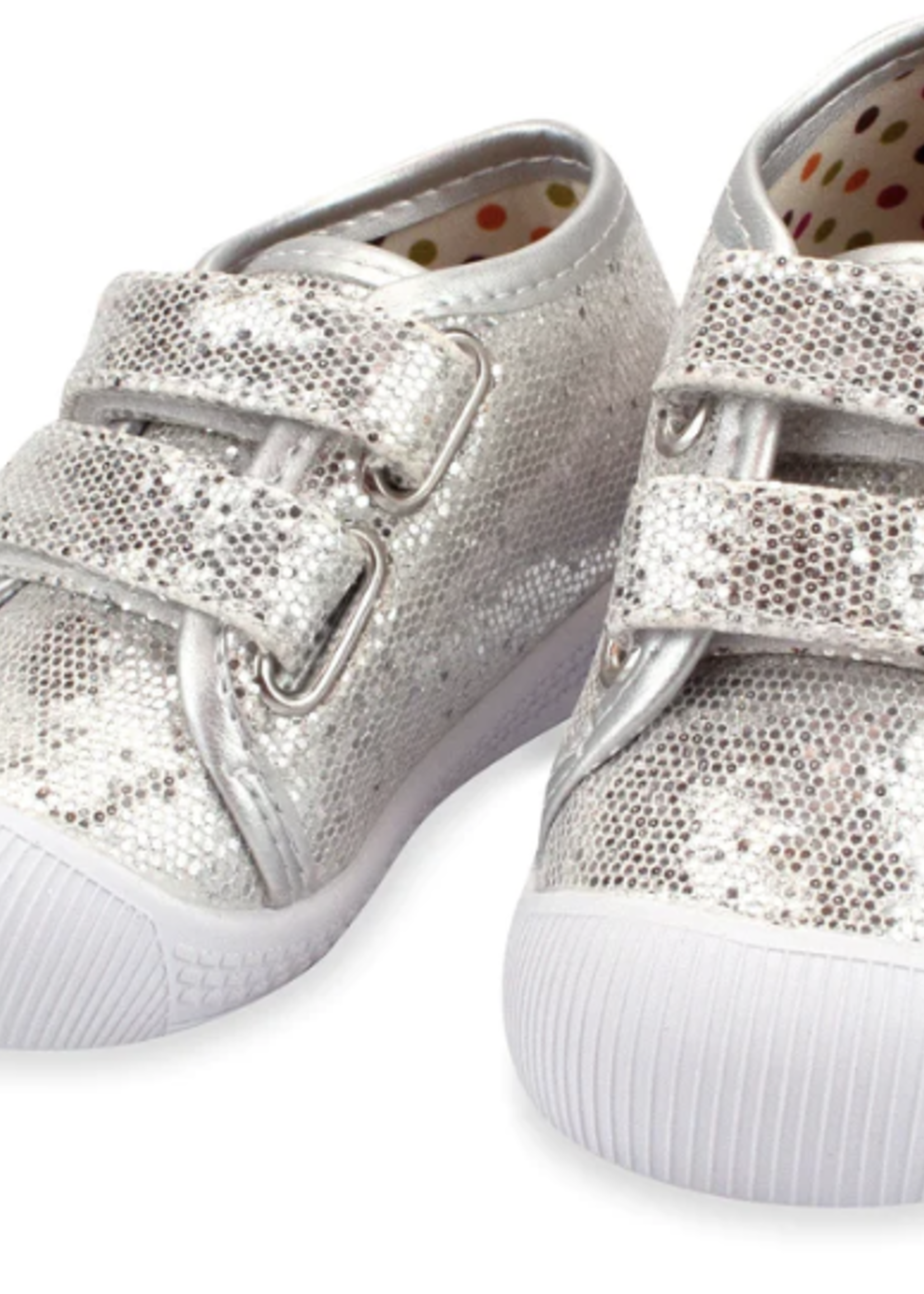 Zutanos Nina Double V Shoe - Silver Sparkle
