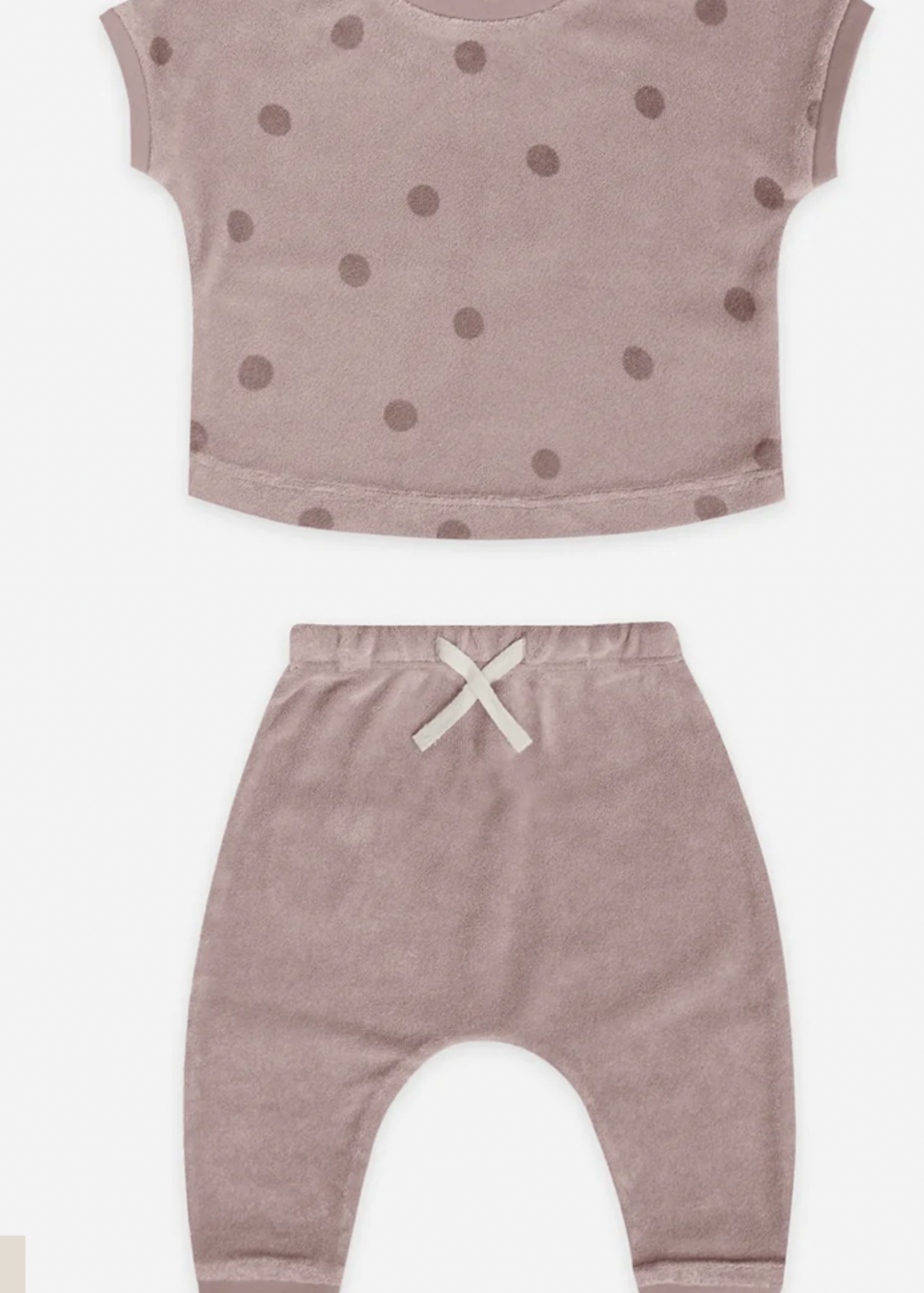 Quincy Mae Terry Tee Set | Dots