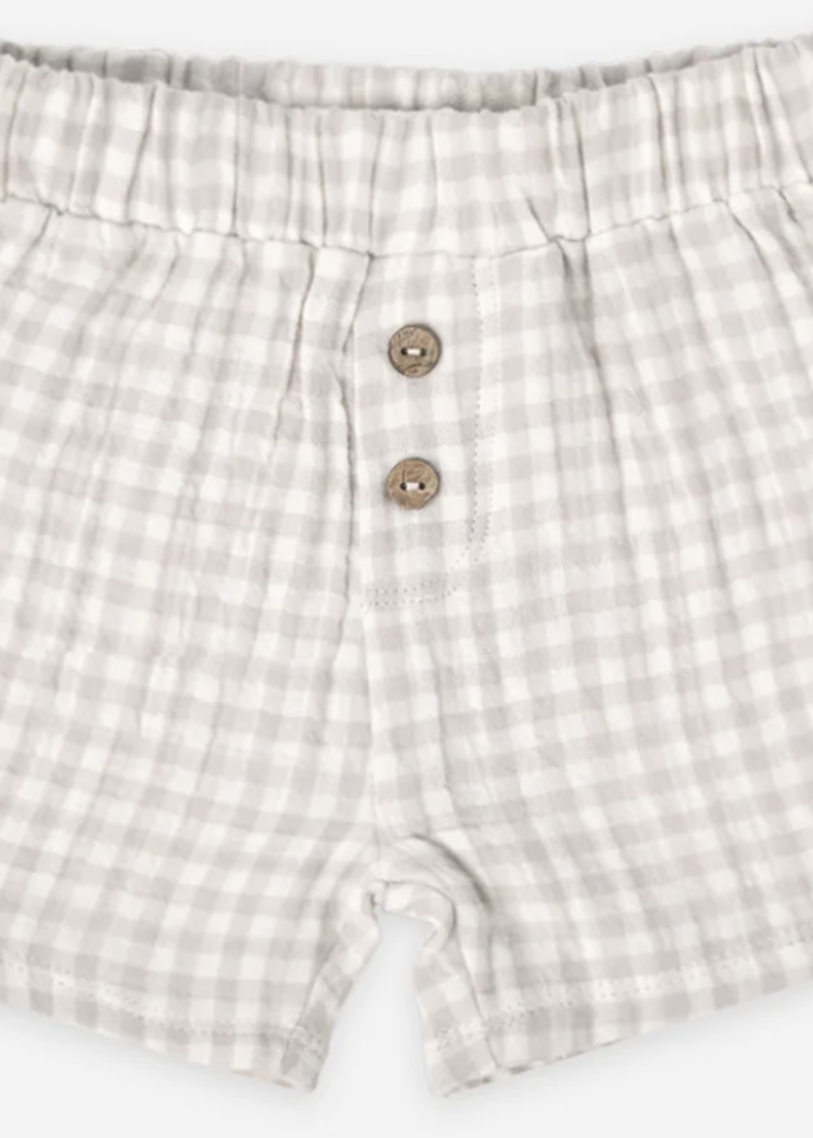 Quincy Mae Woven Short | Silver Gingham