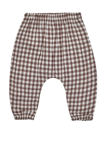 Quincy Mae WOVEN PANT || PLUM GINGHAM