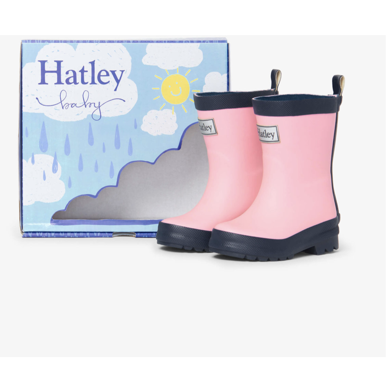 Hatley Pink & Navy Matte Rain Boots