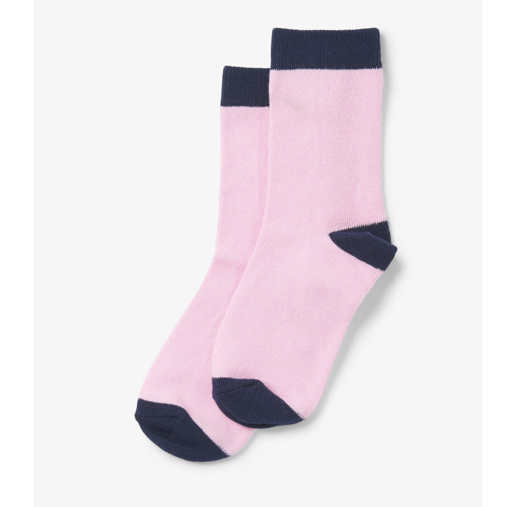 Hatley Pink & Navy Kids Crew Socks S(2-4)