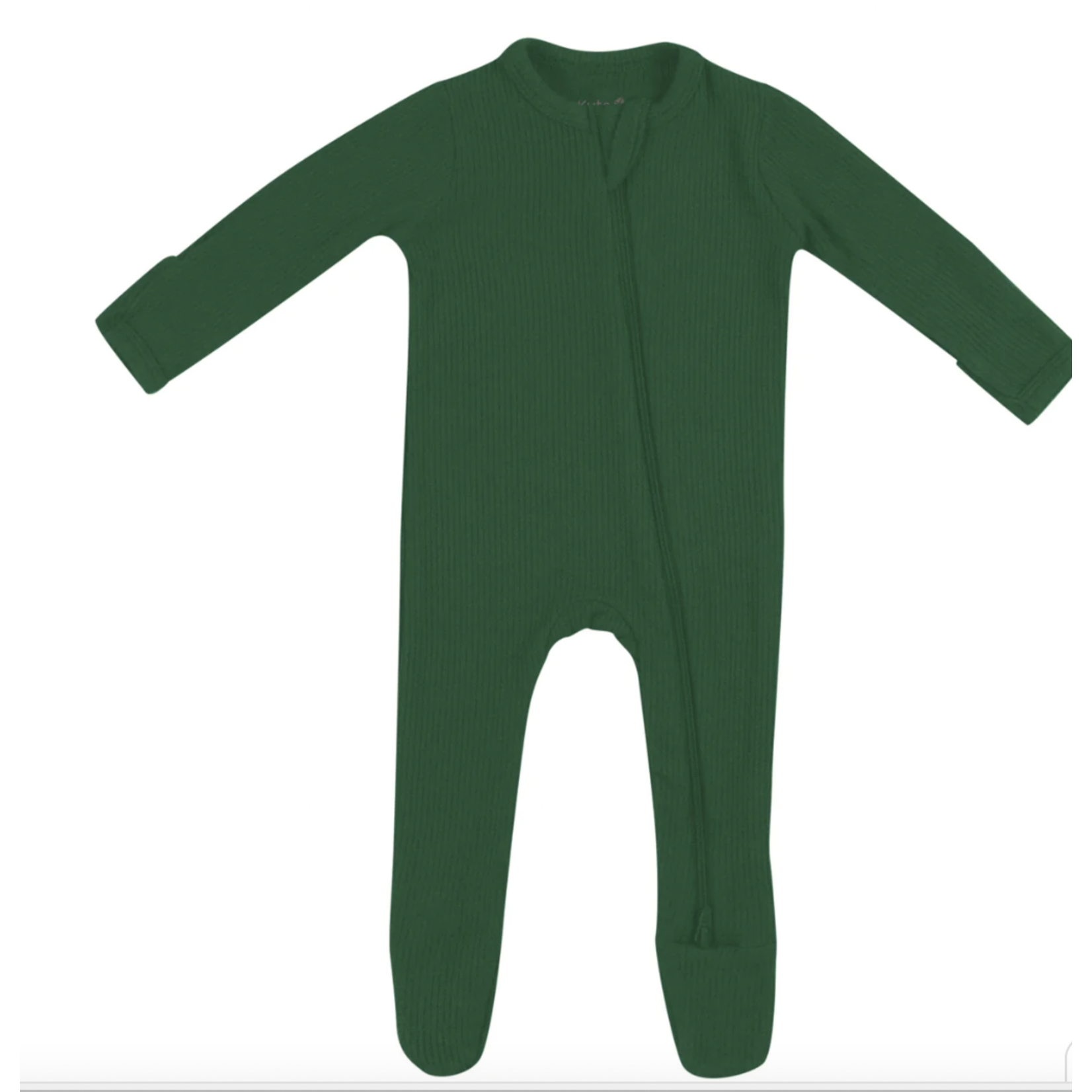 Kyte Baby Ribbed Zipper Footie in Forest