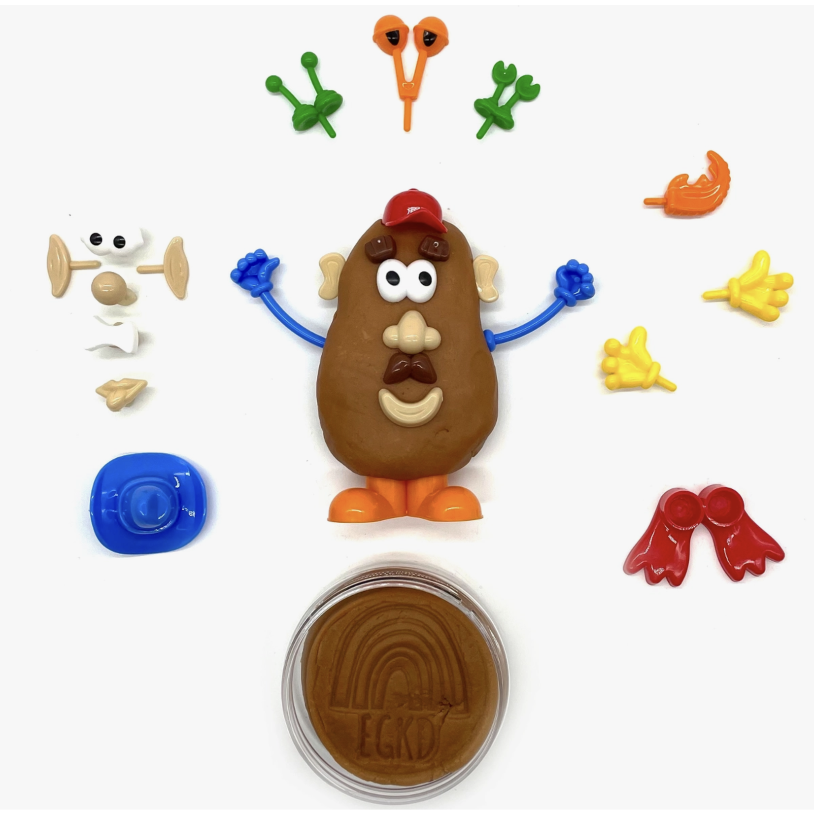Earth Grown Kidsdough Mr. Dough-Tato Head (Root Beer) Sensory Play Dough Kit