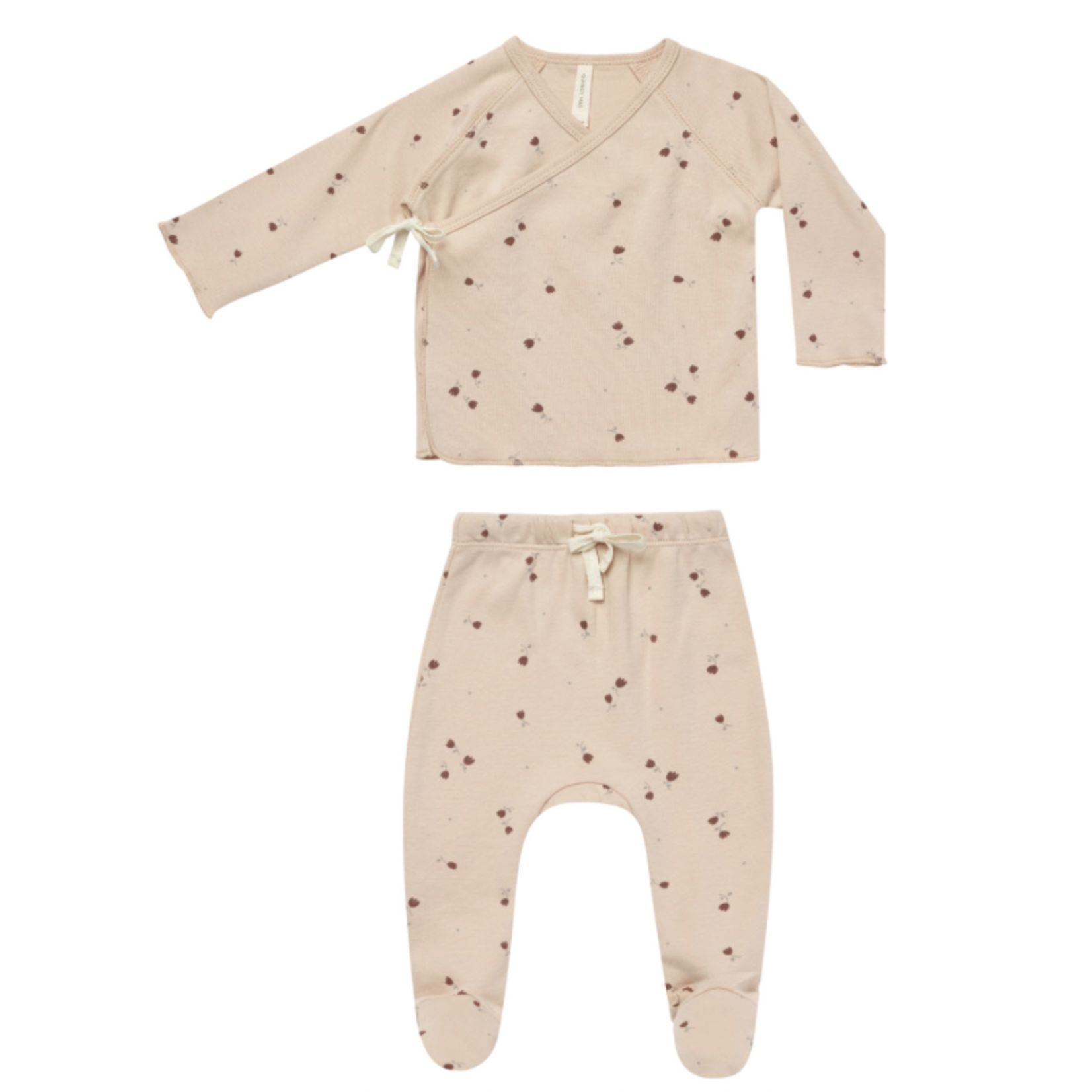 Quincy Mae Wrapped Top  Footie Pant Set