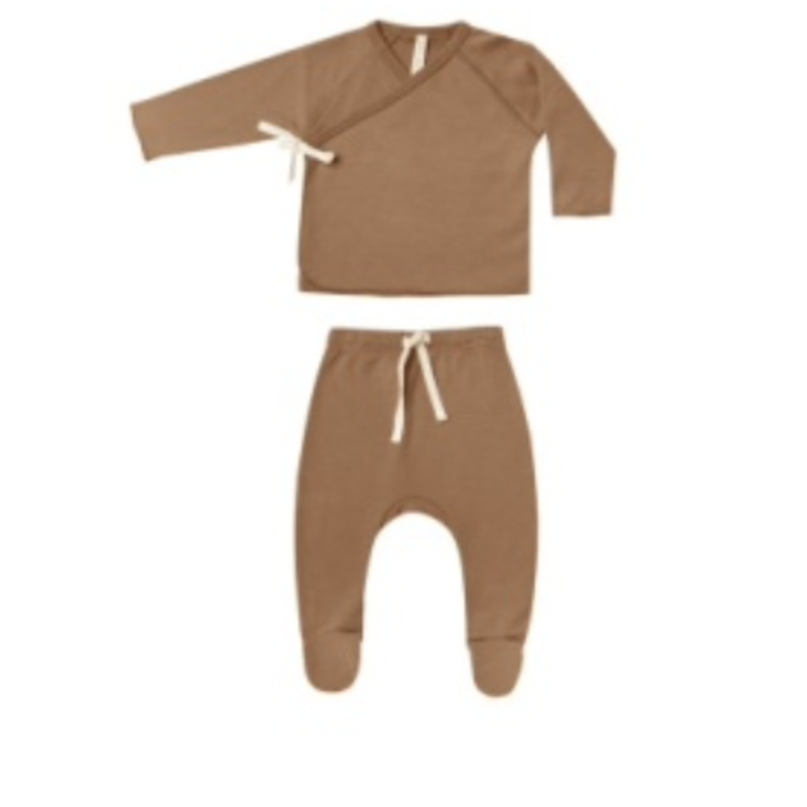 Quincy Mae Wrapped Top  Footie Pant Set