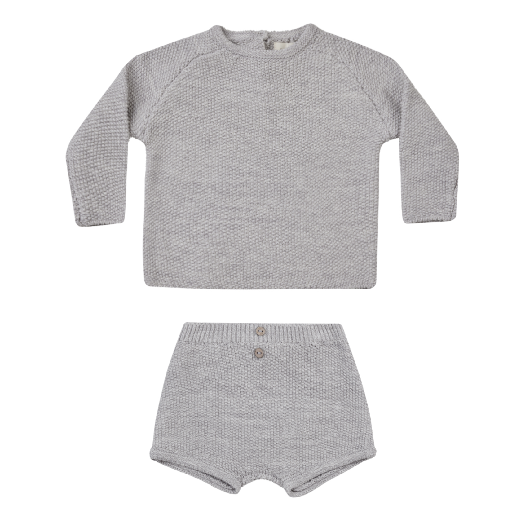 Quincy Mae SUMMER KNIT SET || HEATHERED PERIWINKLE