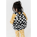 Big Little Wish THE ASPEN MINI BACKPACK- SHERPA BLACK AND WHITE CHECK