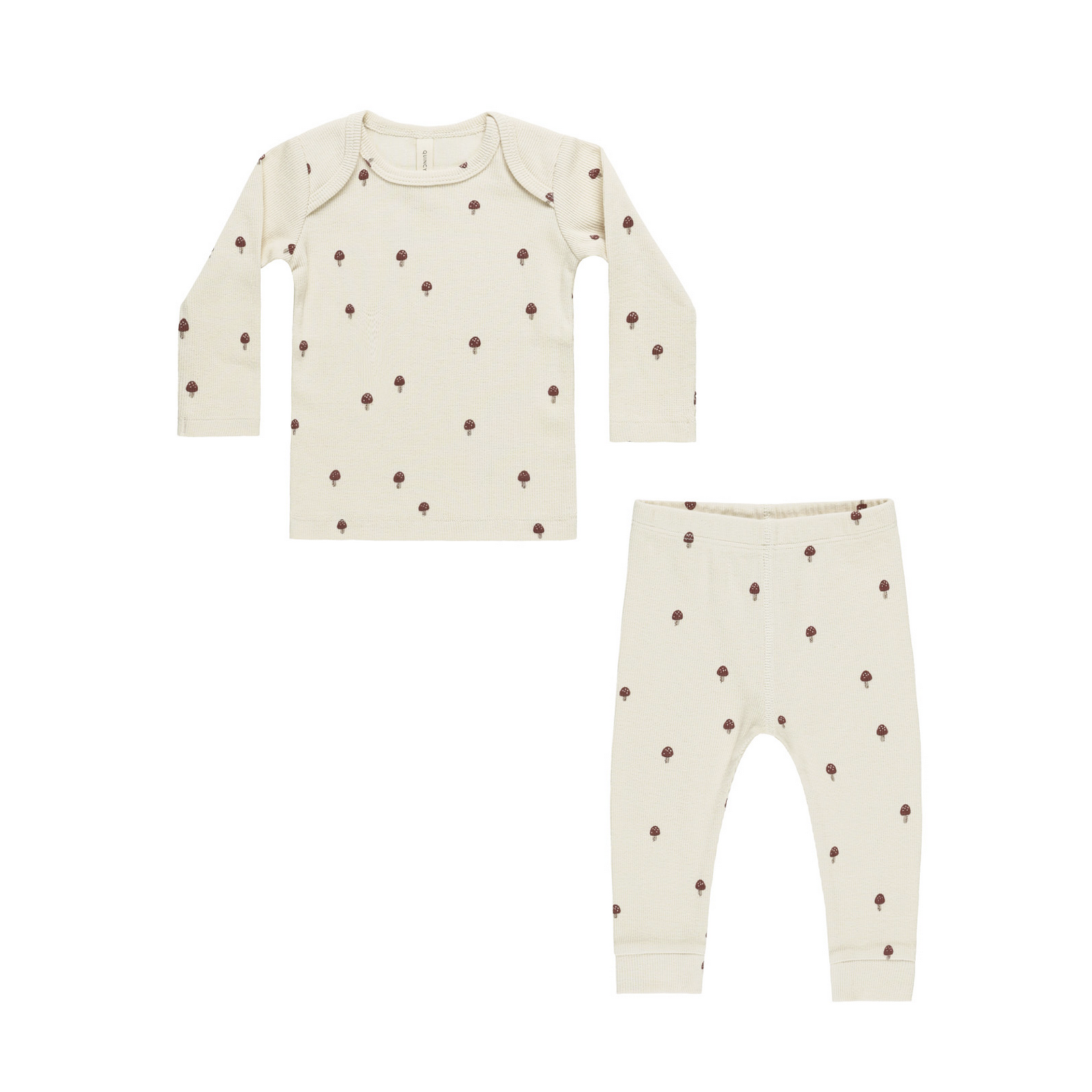 Quincy Mae RIBBED TEE + LEGGING SET || MUSHROOMS