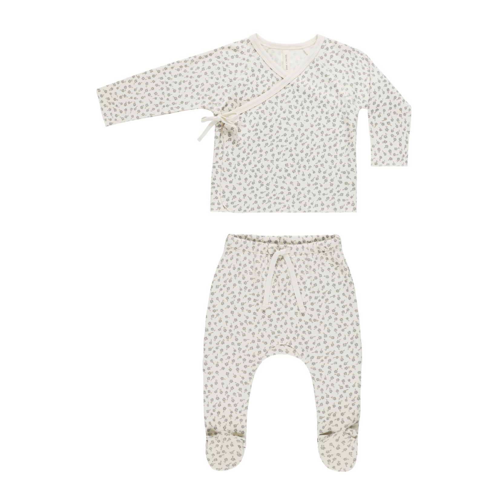 Quincy Mae WRAP TOP + FOOTED PANT SET || SCATTER