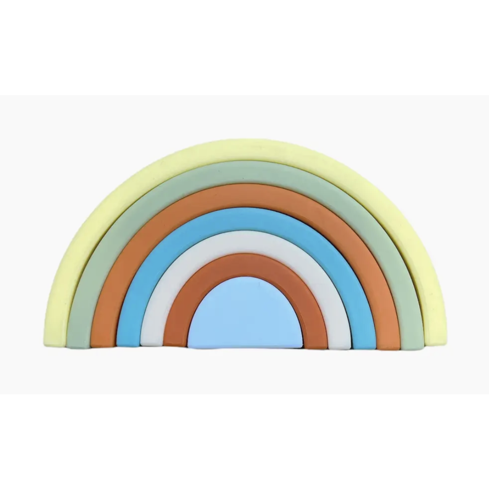 Three Hearts Rainbow Stacker Teether