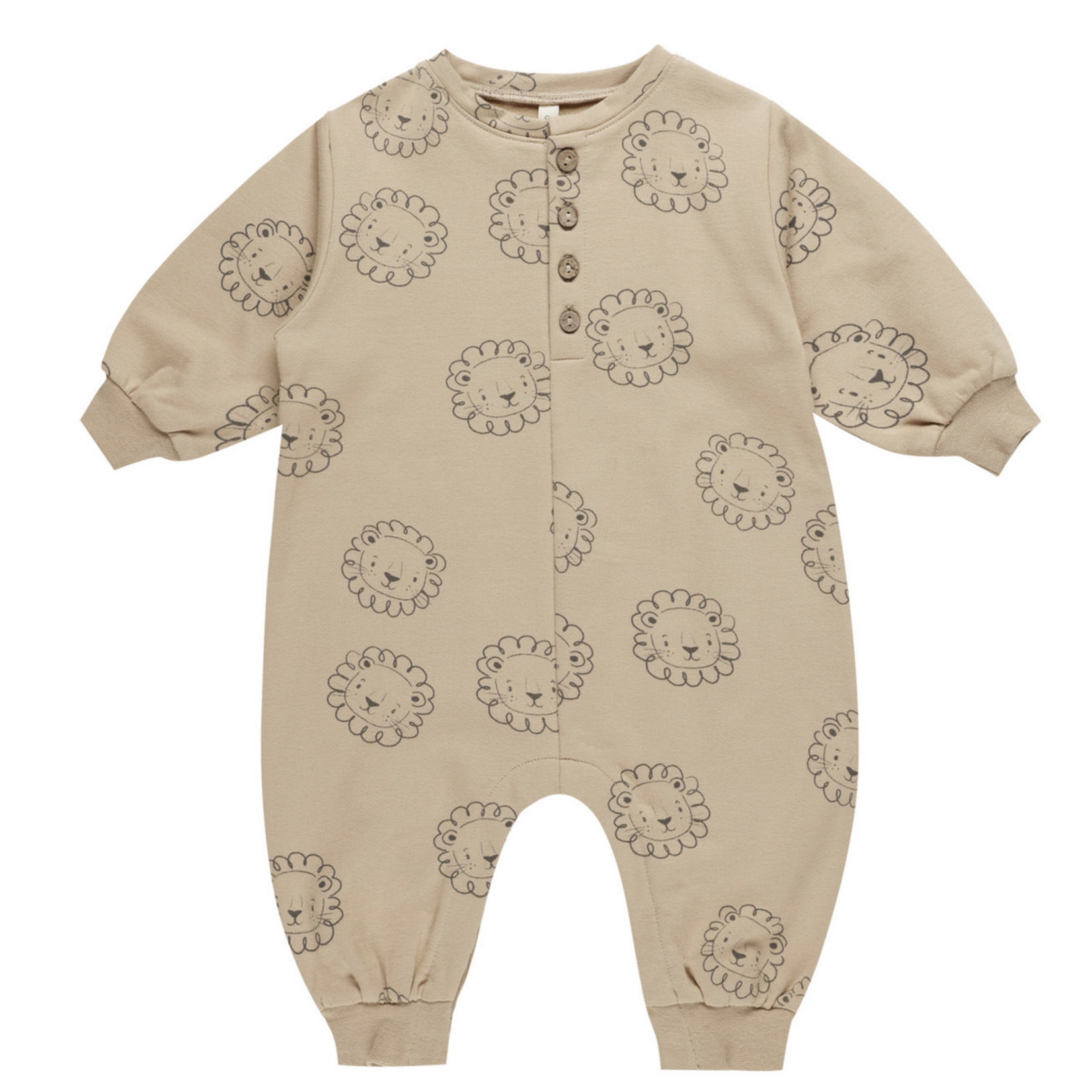 Quincy Mae RELAXED FLEECE JUMPSUIT || LIONS