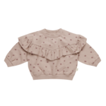 Quincy Mae RUFFLE FLEECE SWEATSHIRT || POLKA DOTS