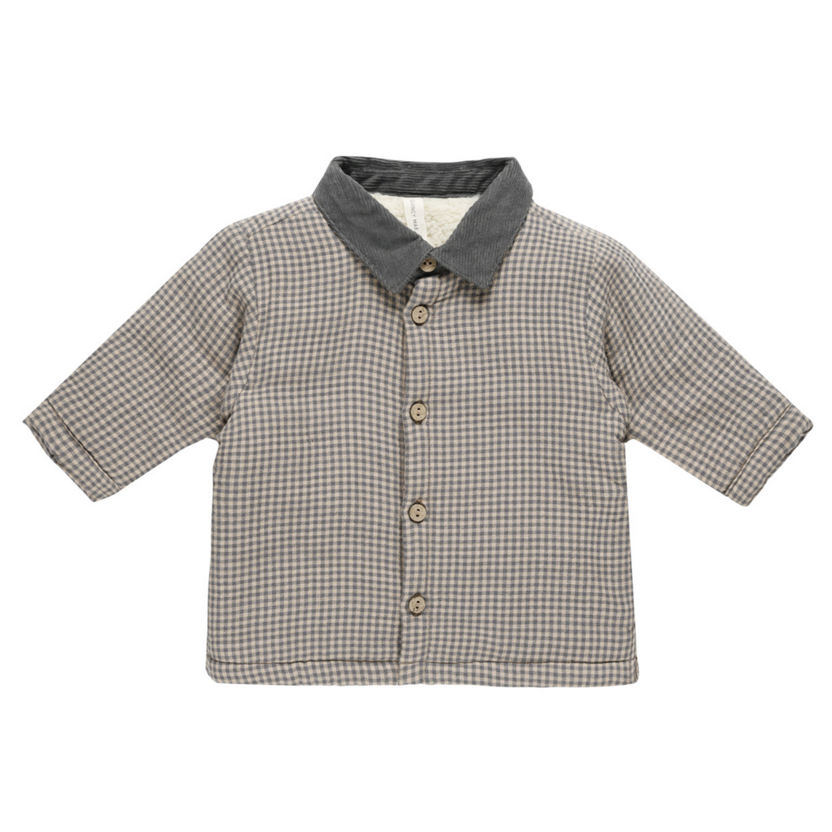 Quincy Mae FORD JACKET || INDIGO GINGHAM