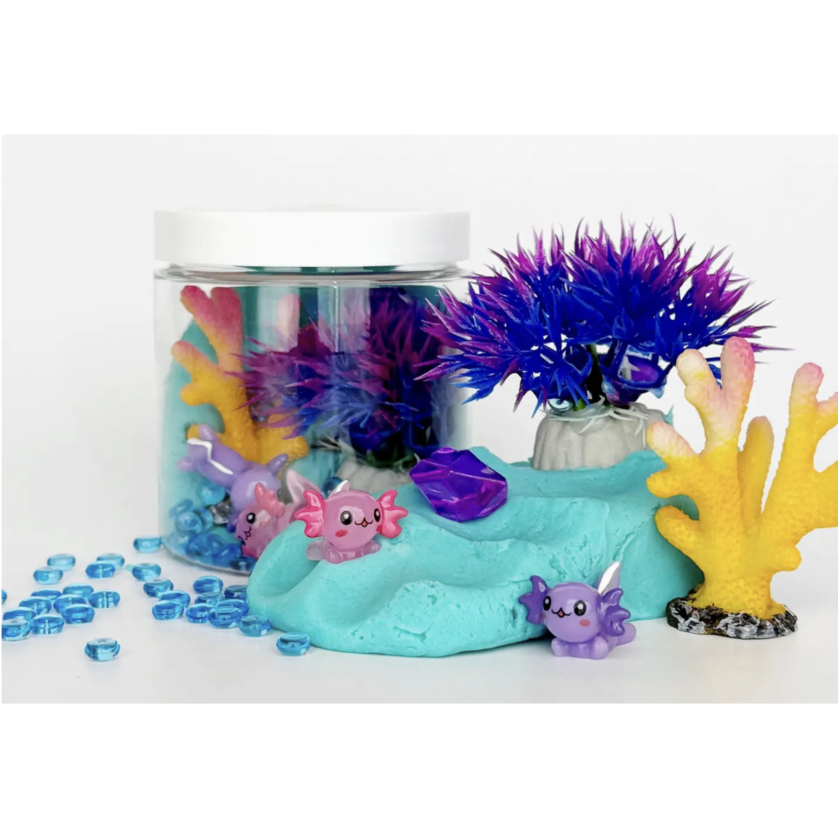 Earth Grown Kidsdough Axolotl (Blue Hawaiian) Mini Dough-To-Go