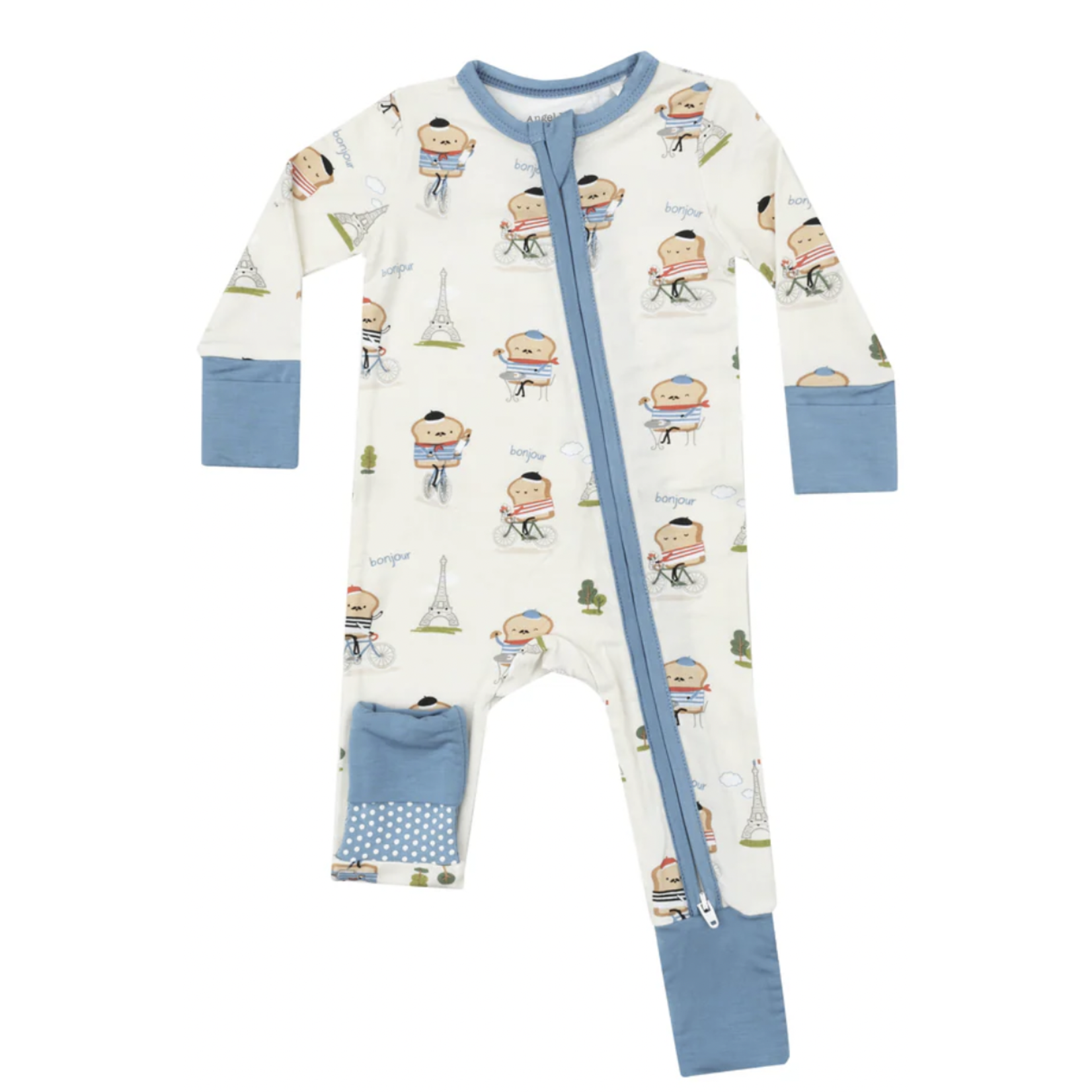 Angel Dear French Toast - 2 Way Zipper Romper