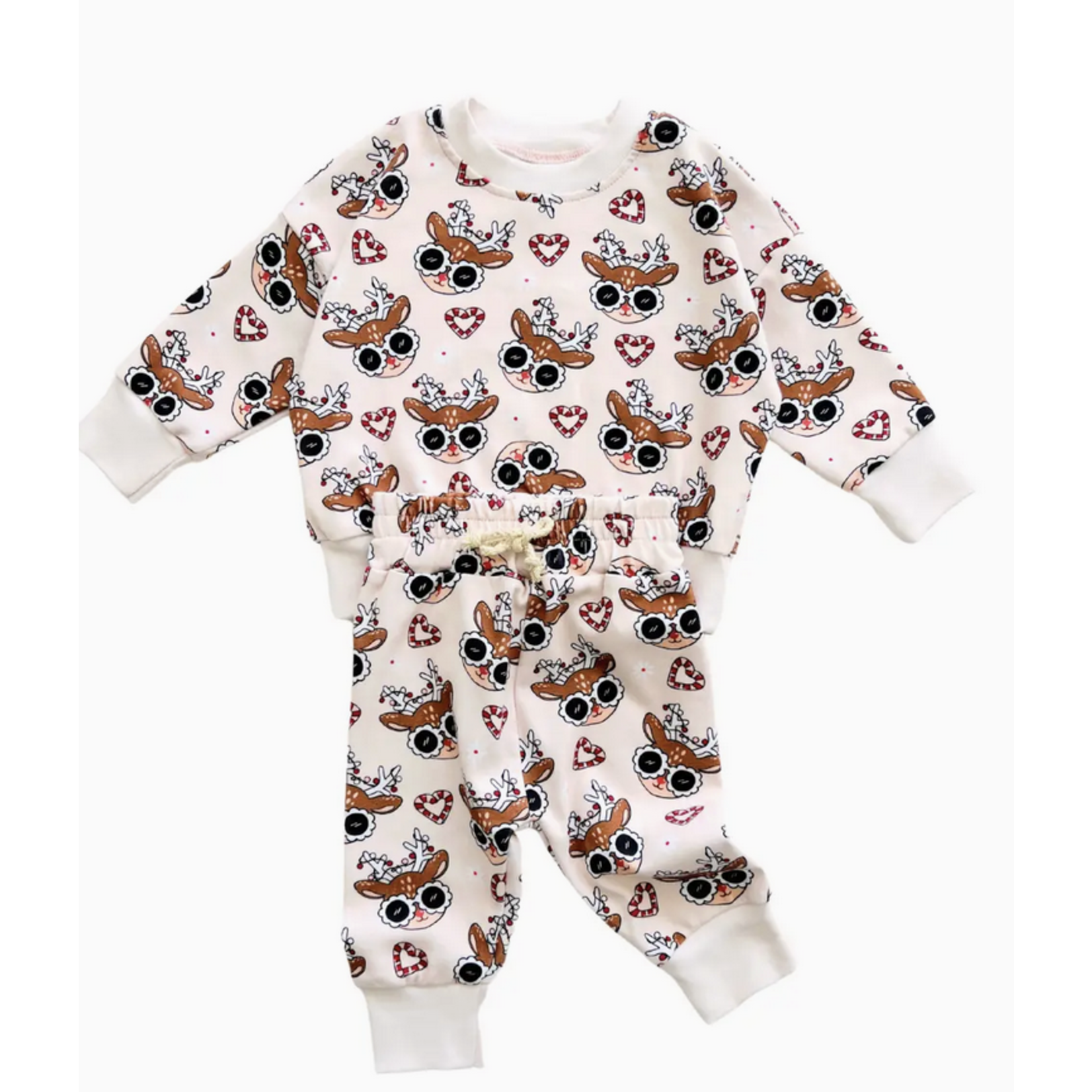 Lucky Panda Kids Christmas Baby & Kids Clothing Jogger Set | Deer Holiday