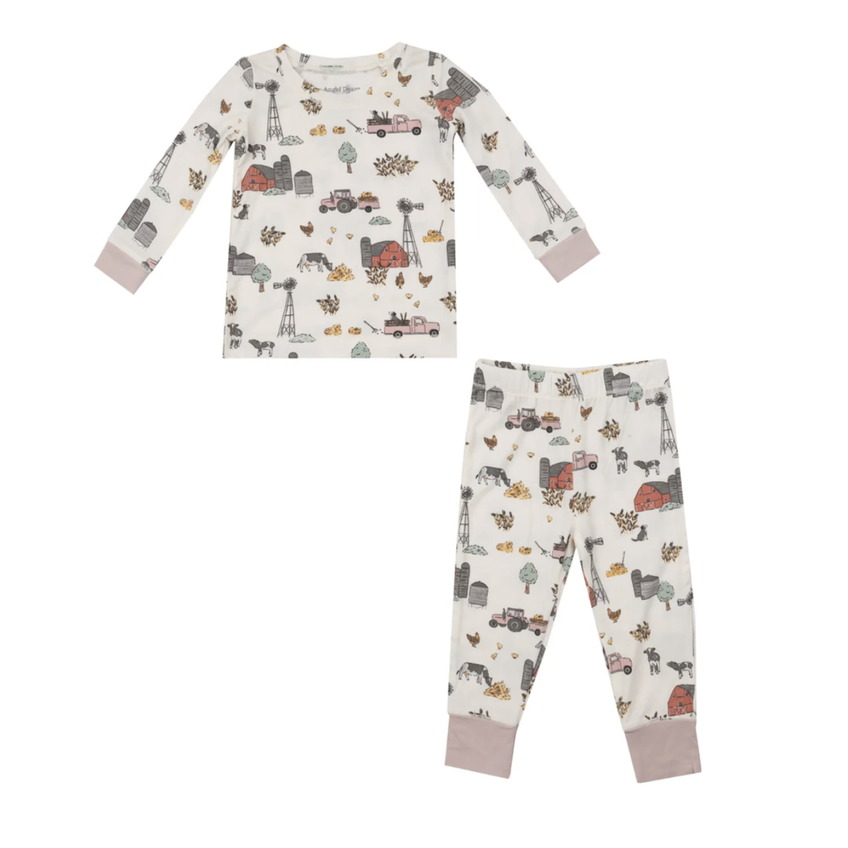 Angel Dear Hay Farmer Pink - L/s Loungewear Set