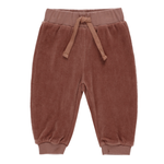 Quincy Mae VELOUR RELAXED SWEATPANT || CRANBERRY