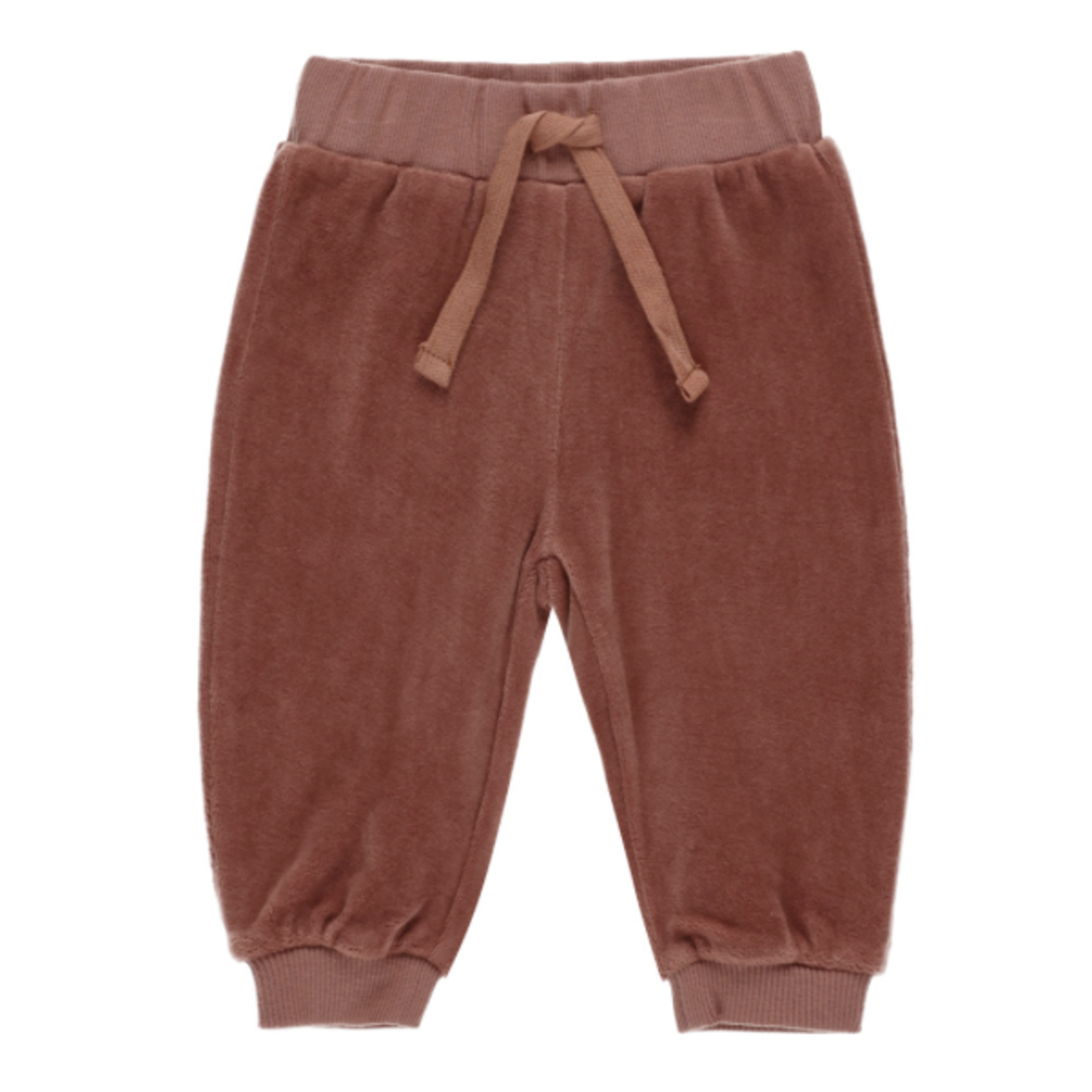 Quincy Mae VELOUR RELAXED SWEATPANT || CRANBERRY