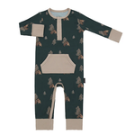 Belan J Long Sleeve Pocket Romper - Owls