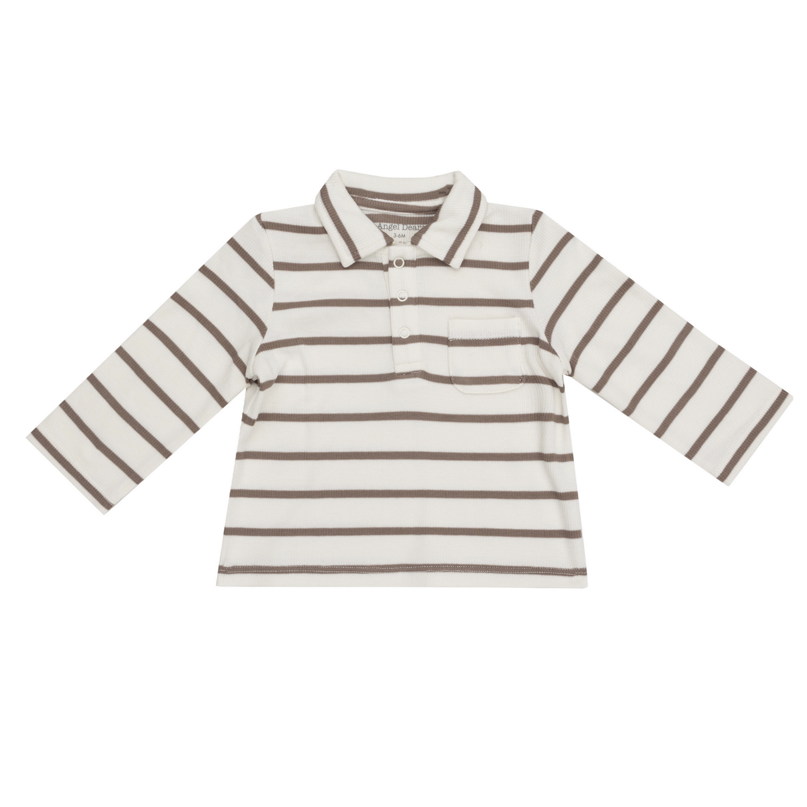 Angel Dear Ribbed Brown Stripe - Polo L/s Shirt