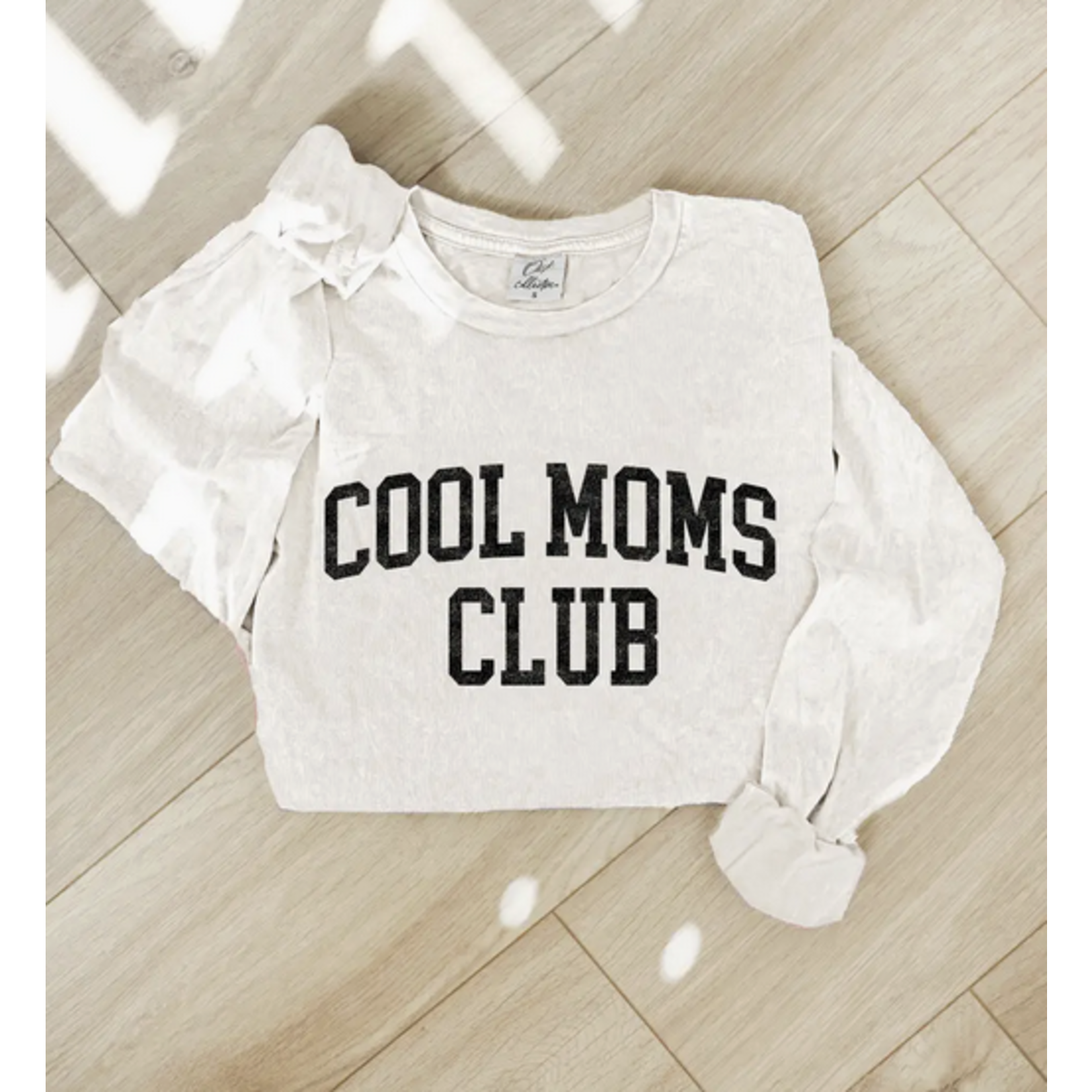 Oat Collective Cool Moms Club Mineral Washed Long Sleeve Graphic