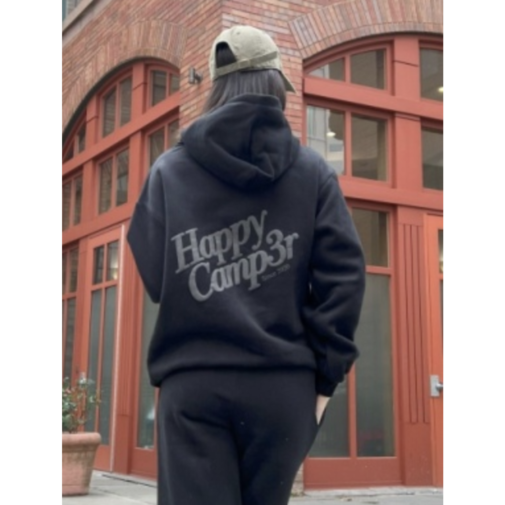 Happy Camp3r BLACK PUFF SERIES HOODIE