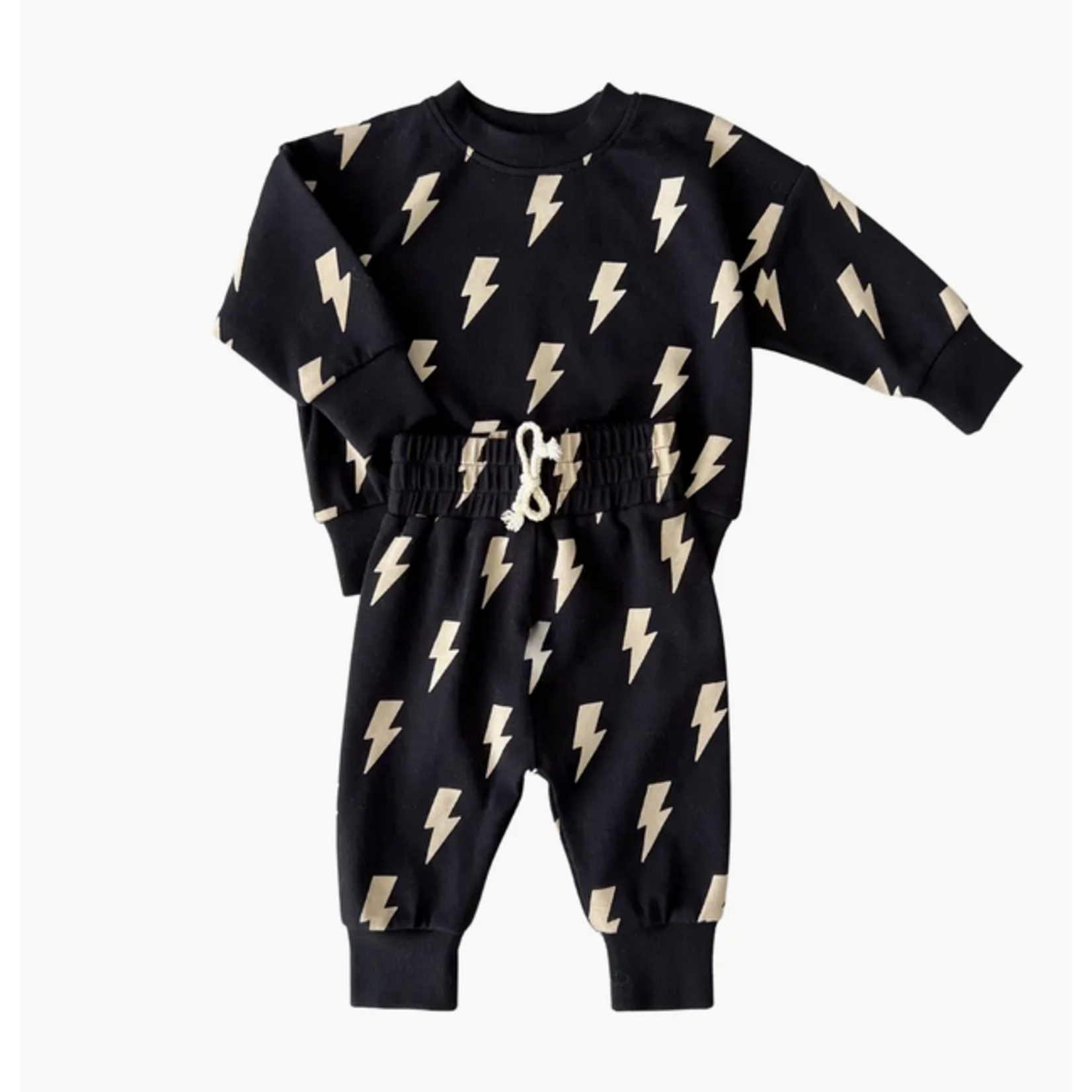 Lucky Panda Kids Jogger Set | Black Bolts