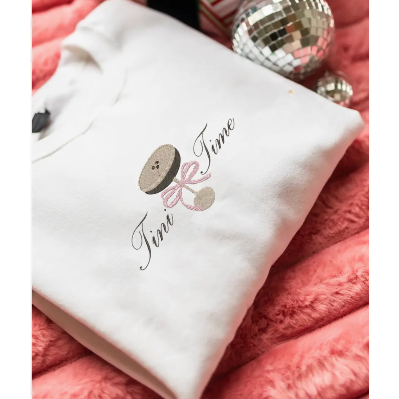 Bash Espresso Martini, Tini Time, Cocktail Sweatshirt, Embroidery