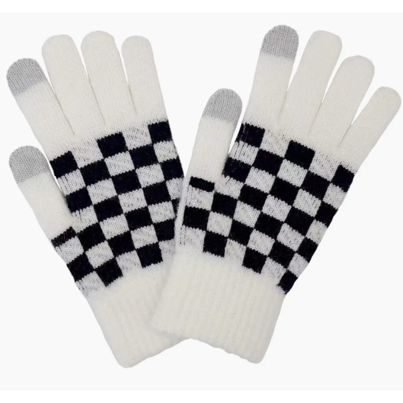 Ellison + Young Fashion Week Checkered Cozy Gloves