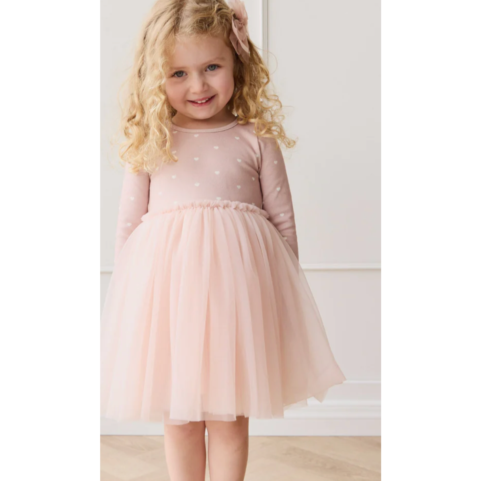 Jamie Kay Anna Tulle Dress - Petite Heart Old Rose