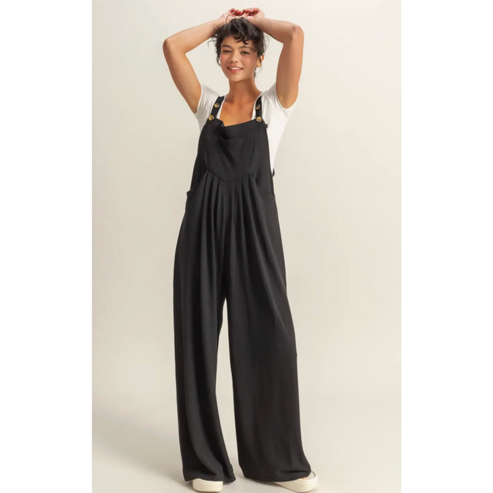 HYFVE Waffle Pleated Pocket Detail Jumpsuit