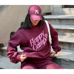 Happy Camp3r Puff Series Crewneck - Burgundy