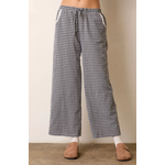 Polagram by Wellmade USA Gingham Elastic Pant