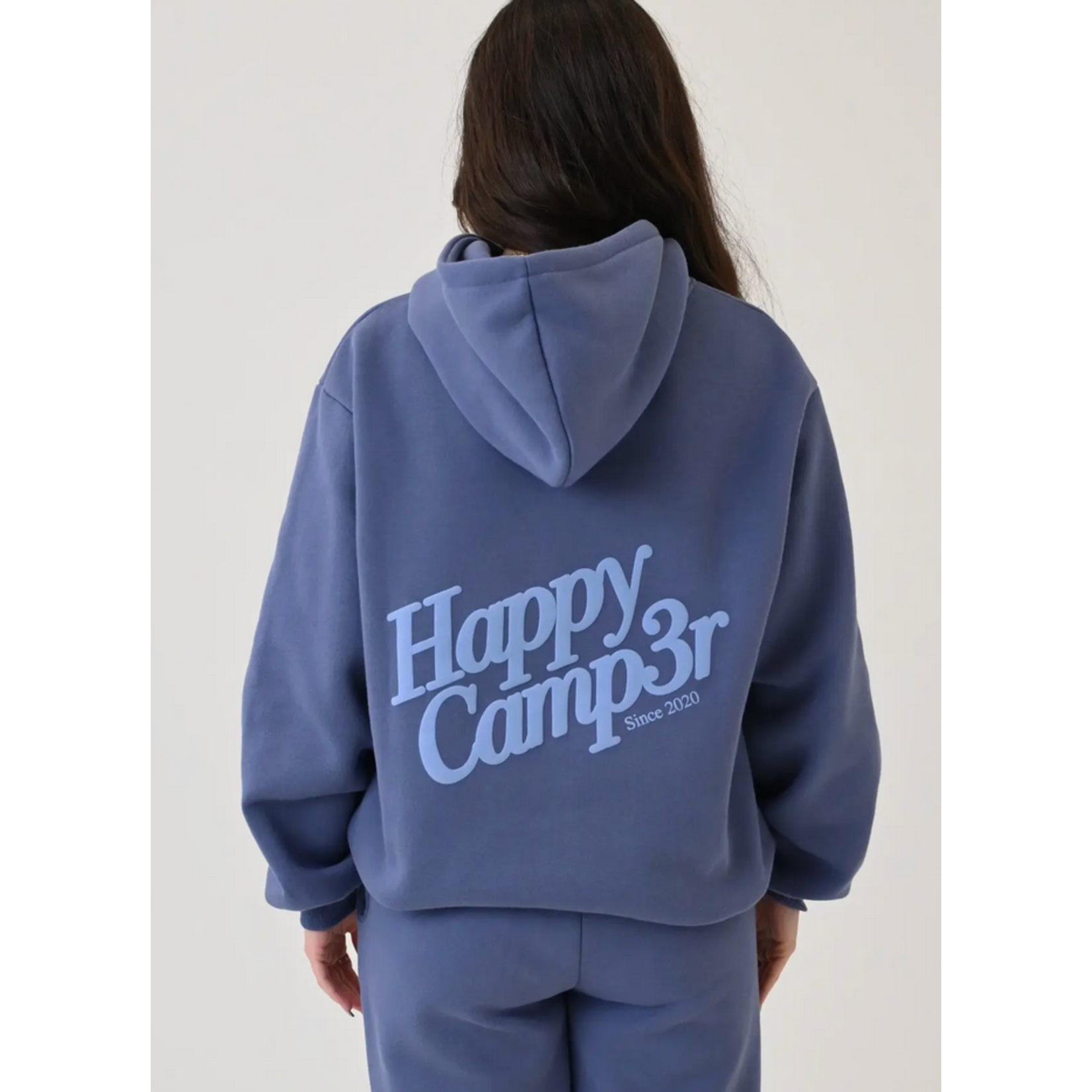Happy Camp3r Puff Series Hoodie - Vintage Blue