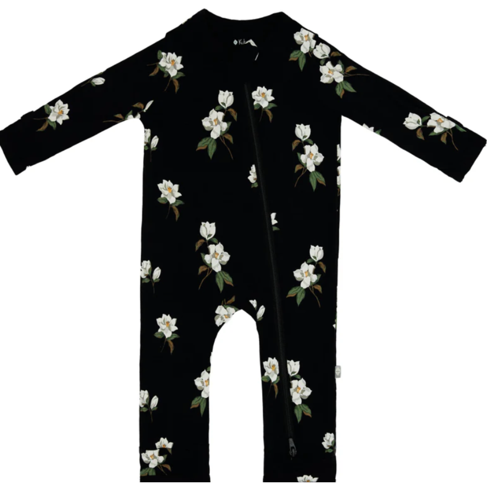 Kyte Baby Zippered Romper in Small Midnight Magnolia