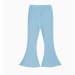 Norsu Organic Girls Organic Bamboo Flared Pant-Delphinium Blue
