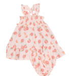 Angel Dear Sweet Peach Smocked Ruffle Sundress
