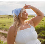 Shop ANDI Checkered Tie Bandana - Blue