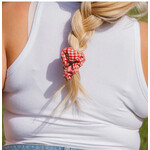 Shop ANDI Red Checkered Oversized Scrunchie